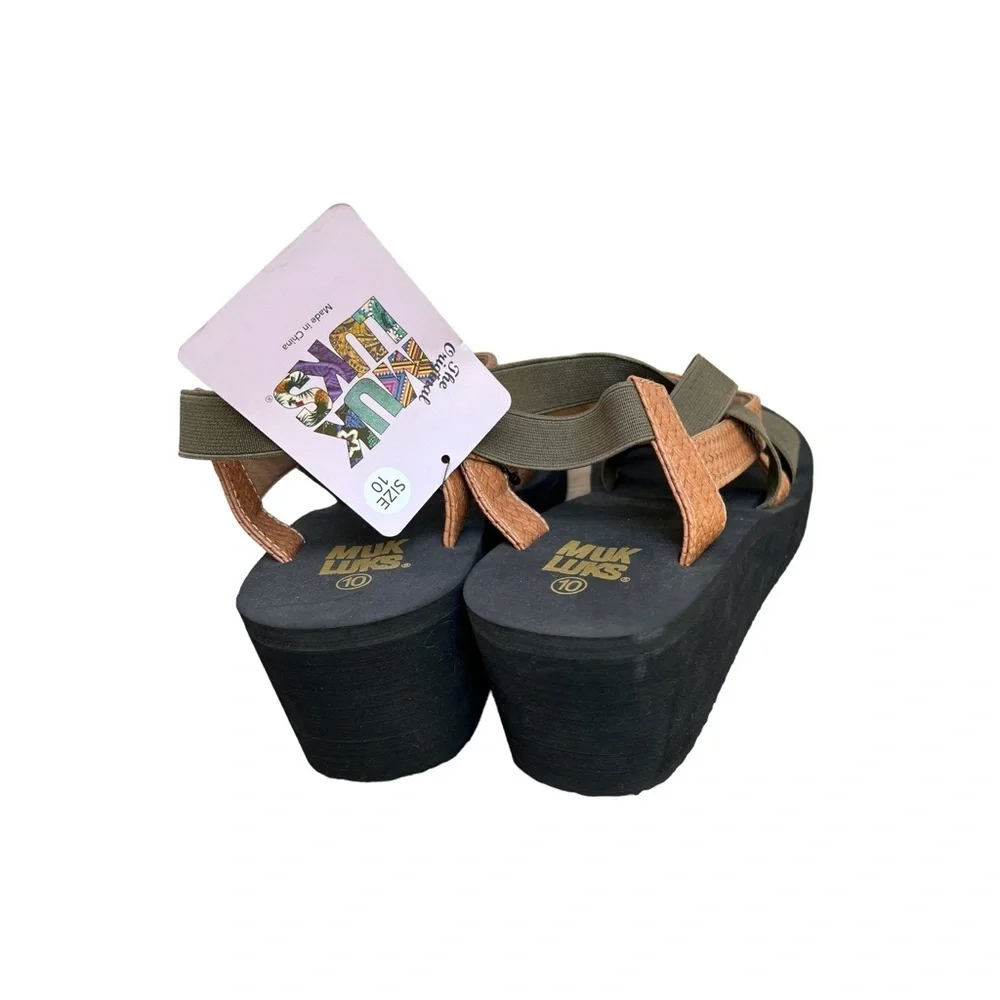 New with tags Muk Luks Sabine Comfort Wedge Sandals.